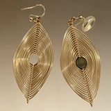 "Ripple" Hand-Wrapped Wire Earring