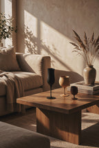 Matte Black Brut Birch Champagne Goblet