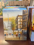 "Paris Street & Eiffel Tower" Canvas Oil Painting