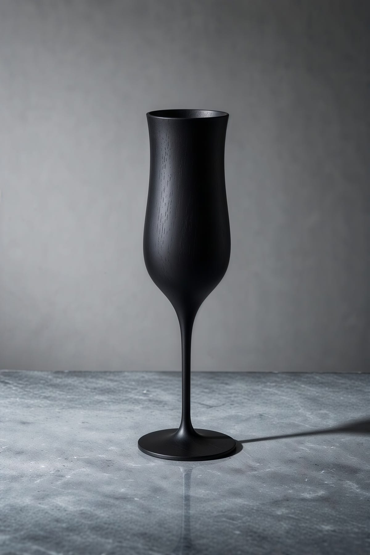 Matte Black Brut Birch Champagne Goblet