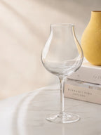 Amber" Hand-Blown Burgundy Wine Glass – front view