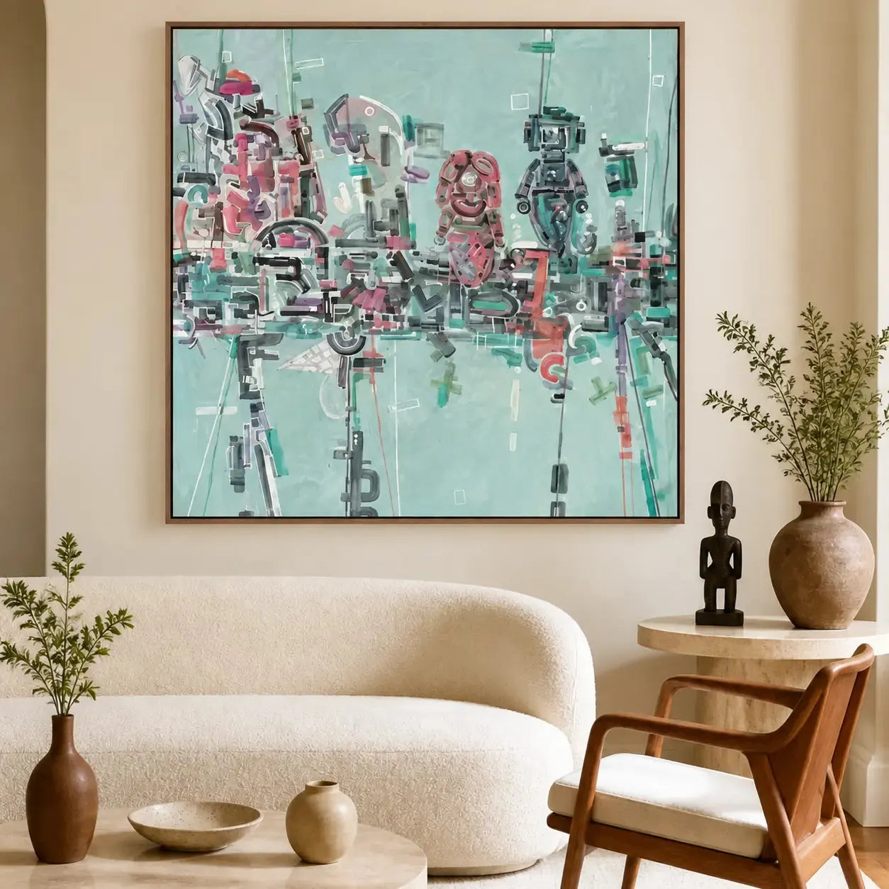 Contemporary artwork in a considered interior