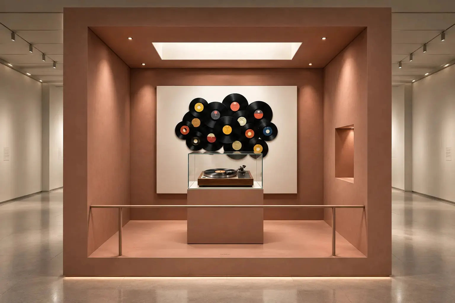 Vinyl artwork displayed in a gallery space